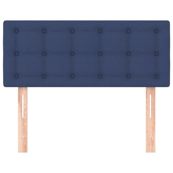 vidaXL sengegavl 90x5x78/88 cm stof blå