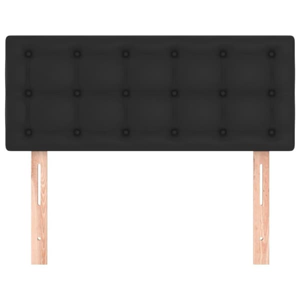 vidaXL sengegavl 90x5x78/88 cm kunstlæder sort