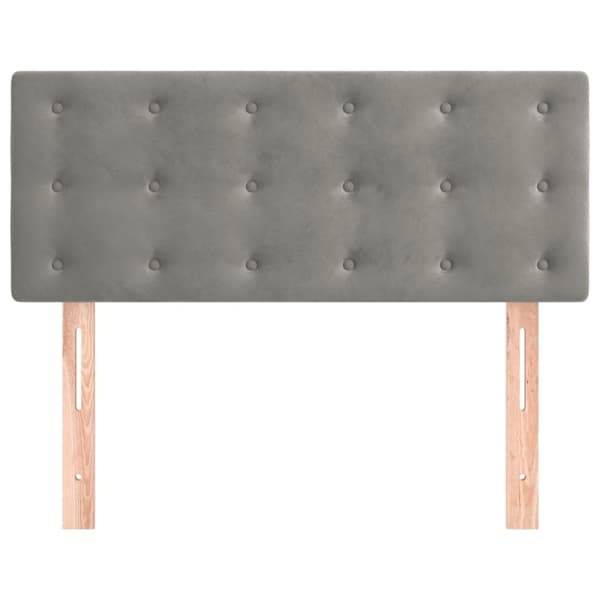 vidaXL Sänggavel ljusgrå 90x5x78/88 cm sammet