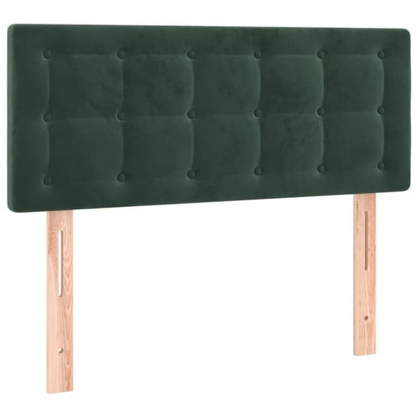 vidaXL sengegavl 90x5x78/88 cm fløjl mørkegrøn