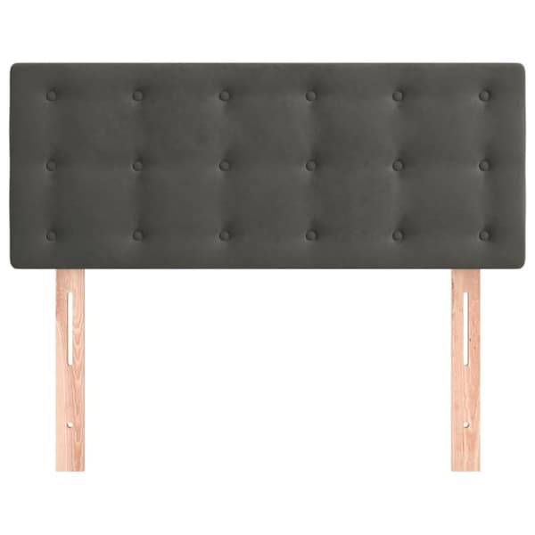 vidaXL sengegavl 90x5x78/88 cm fløjl mørkegrå