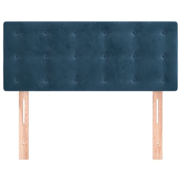 vidaXL sengegavl 90x5x78/88 cm fløjl mørkeblå