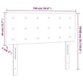 Miniatyrbillede 7 af 8: vidaXL sengegavl 100x5x78/88 cm stof sort