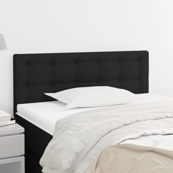 vidaXL sengegavl 100x5x78/88 cm stof sort