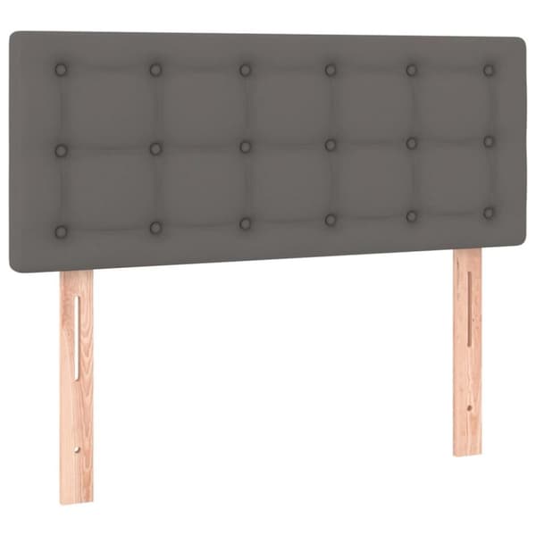 vidaXL sengegavl 100x5x78/88 cm kunstlæder grå