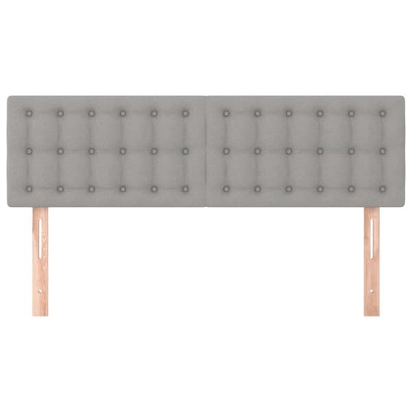 vidaXL sengegavle 2 stk. 72x5x78/88 cm stof lysegrå