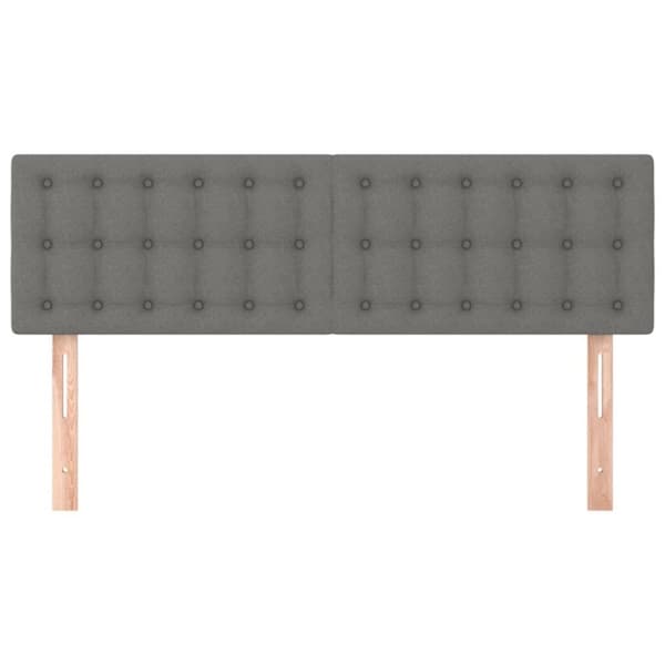 vidaXL sengegavle 2 stk. 72x5x78/88 cm stof mørkegrå