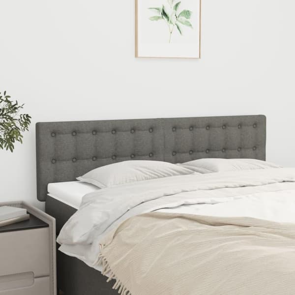 vidaXL sengegavle 2 stk. 72x5x78/88 cm stof mørkegrå