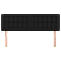 Miniatyrbillede 3 af 8: vidaXL sengegavle 2 stk. 72x5x78/88 cm stof sort