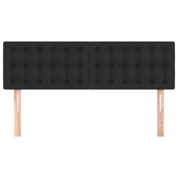 vidaXL sengegavle 2 stk. 72x5x78/88 cm kunstlæder sort