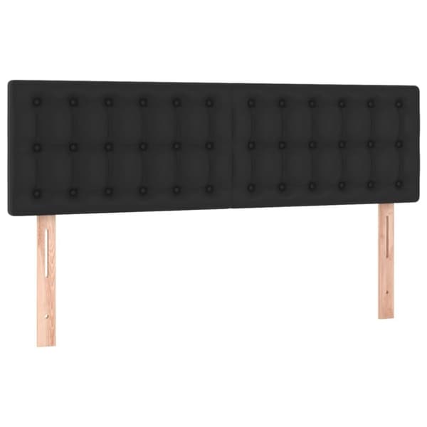 vidaXL sengegavle 2 stk. 72x5x78/88 cm kunstlæder sort