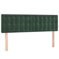 Miniatyrbillede 3 af 9: vidaXL sengegavle 2 stk. 72x5x78/88 cm fløjl mørkegrøn