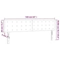 Miniatyrbillede 8 af 8: vidaXL sengegavle 2 stk. 80x5x78/88 cm stof sort