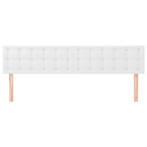 vidaXL sengegavle 2 stk. 80x5x78/88 cm kunstlæder hvid