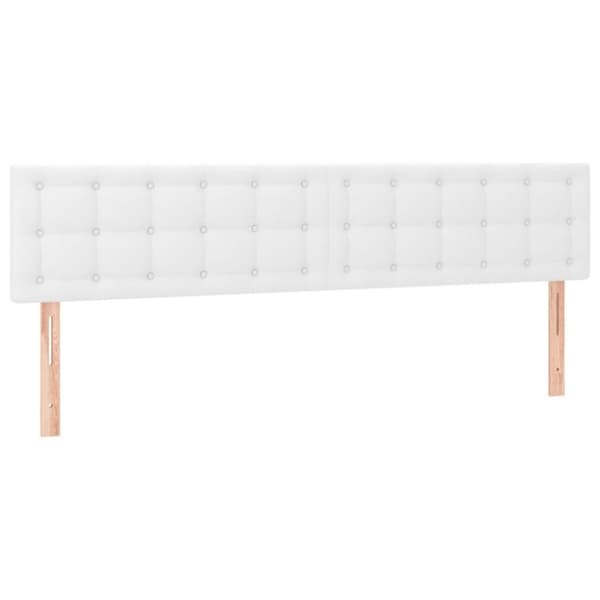 vidaXL sengegavle 2 stk. 80x5x78/88 cm kunstlæder hvid