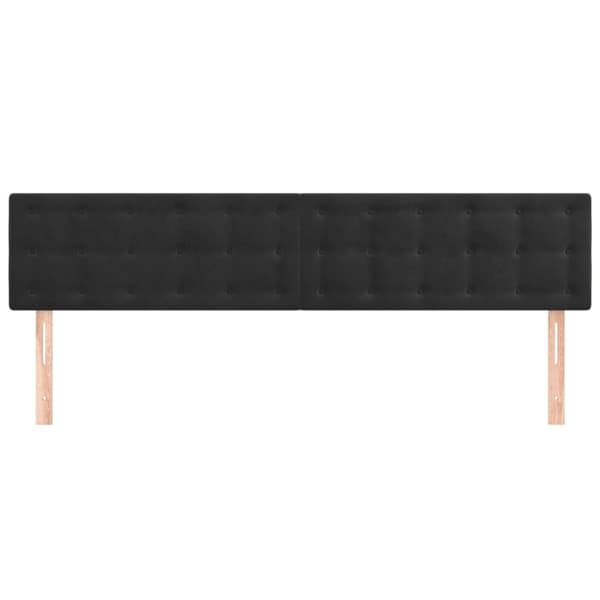vidaXL sengegavle 2 stk. 80x5x78/88 cm fløjl sort