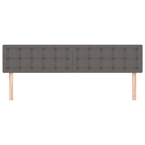 vidaXL sengegavle 2 stk. 80x5x78/88 cm kunstlæder grå