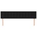 Miniatyrbillede 3 af 8: vidaXL sengegavle 2 stk. 90x5x78/88 cm stof sort