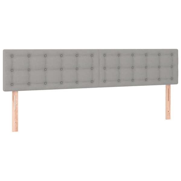 vidaXL sengegavle 2 stk. 90x5x78/88 cm stof lysegrå