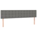 Miniatyrbillede 1 af 8: vidaXL sengegavle 2 stk. 100x5x78/88 cm stof mørkegrå