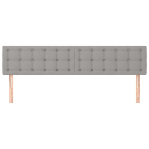 vidaXL sengegavle 2 stk. 100x5x78/88 cm stof lysegrå
