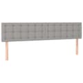 Miniatyrbillede 1 af 8: vidaXL sengegavle 2 stk. 100x5x78/88 cm stof lysegrå