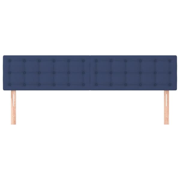 vidaXL sengegavle 2 stk. 100x5x78/88 cm stof blå