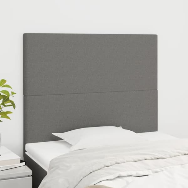 vidaXL sengegavle 2 stk. 100x5x78/88 cm stof mørkegrå