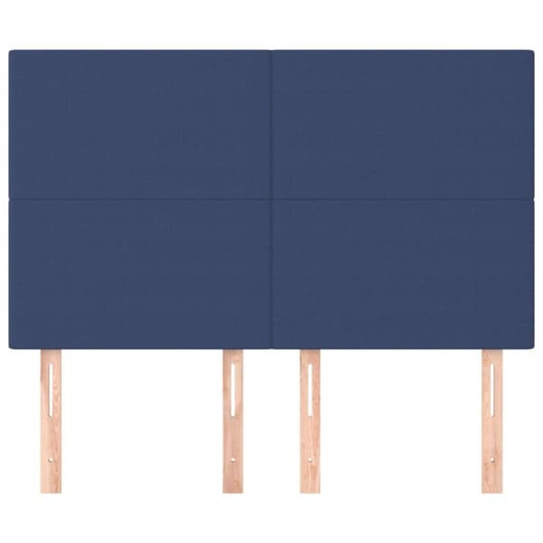 vidaXL sengegavle 4 stk. 72x5x78/88 cm stof blå