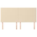 Miniatyrbillede 3 af 8: vidaXL sengegavle 4 stk. 100x5x78/88 cm stof cremefarvet