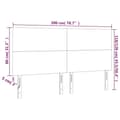 Miniatyrbillede 8 af 8: vidaXL sengegavle 4 stk. 100x5x78/88 cm stof cremefarvet