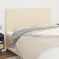 Miniatyrbillede 2 af 8: vidaXL sengegavle 4 stk. 100x5x78/88 cm stof cremefarvet