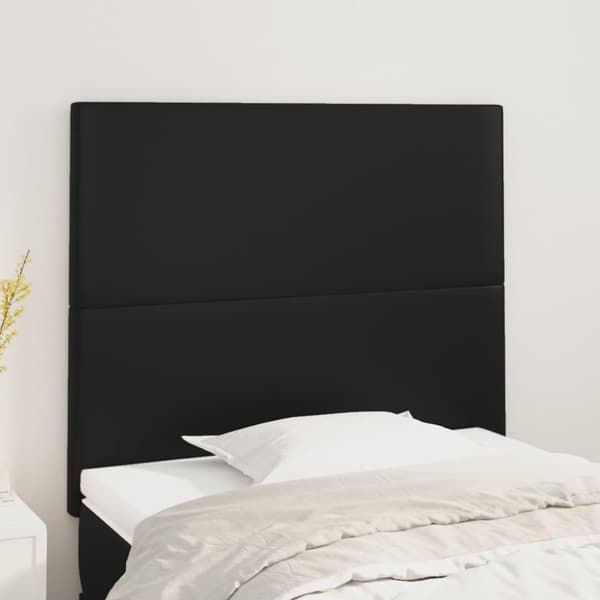 vidaXL sengegavle 2 stk. 90x5x78/88 cm kunstlæder sort