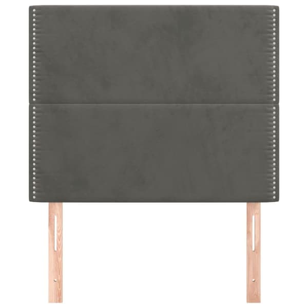vidaXL sengegavle 2 stk. 90x5x78/88 cm fløjl mørkegrå