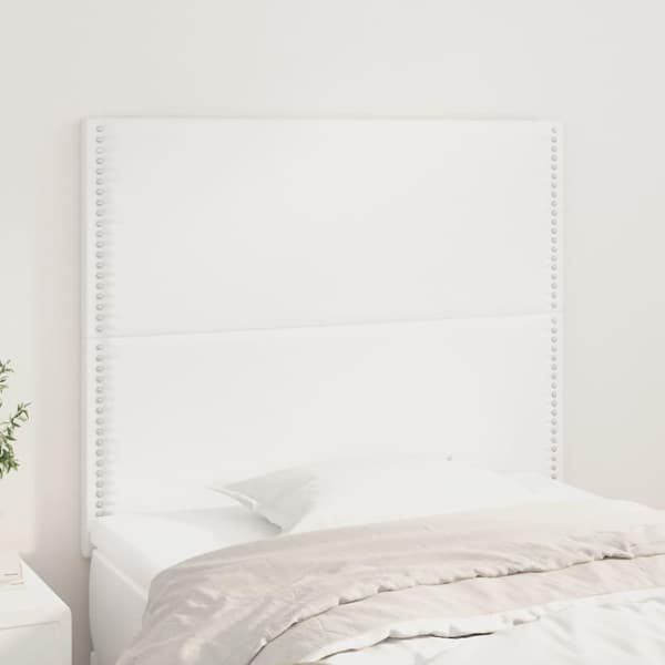 vidaXL sengegavle 2 stk. 90x5x78/88 cm kunstlæder hvid