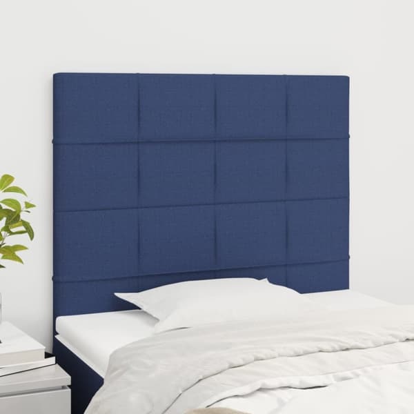 vidaXL sengegavle 2 stk. 90x5x78/88 cm stof blå