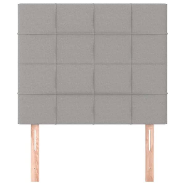 vidaXL sengegavle 2 stk. 90x5x78/88 cm stof lysegrå
