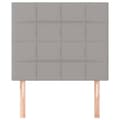 Miniatyrbillede 3 af 8: vidaXL sengegavle 2 stk. 90x5x78/88 cm stof lysegrå