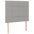 Miniatyrbillede 1 af 8: vidaXL sengegavle 2 stk. 90x5x78/88 cm stof lysegrå