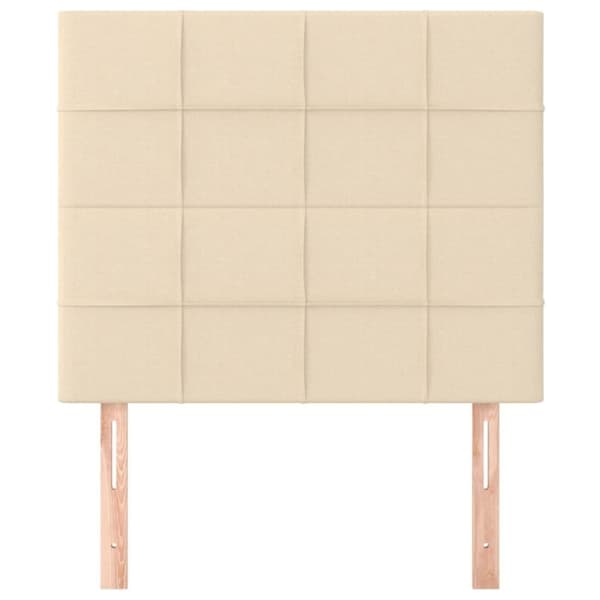 vidaXL sengegavle 2 stk. 90x5x78/88 cm stof cremefarvet