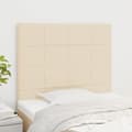 Miniatyrbillede 2 af 8: vidaXL sengegavle 2 stk. 90x5x78/88 cm stof cremefarvet