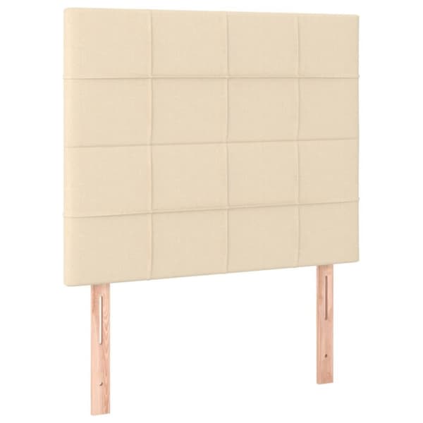 vidaXL sengegavle 2 stk. 90x5x78/88 cm stof cremefarvet