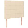 Miniatyrbillede 1 af 8: vidaXL sengegavle 2 stk. 90x5x78/88 cm stof cremefarvet