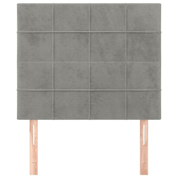 vidaXL Huvudgavlar 2 st ljusgrå 90x5x78/88 cm sammet