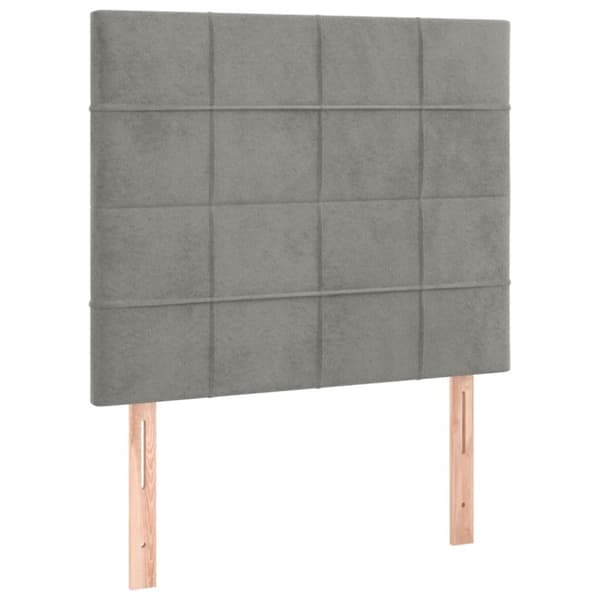 vidaXL Huvudgavlar 2 st ljusgrå 90x5x78/88 cm sammet
