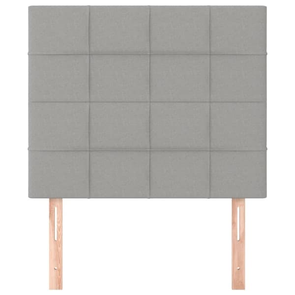 vidaXL sengegavle 2 stk. 100x5x78/88 cm stof lysegrå