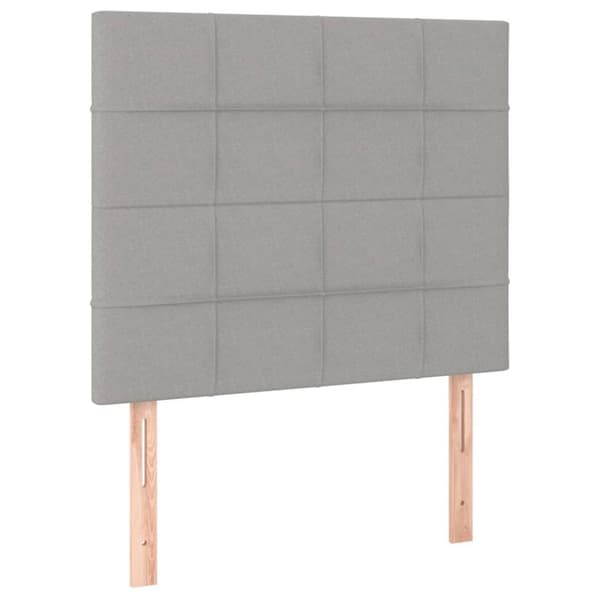 vidaXL sengegavle 2 stk. 100x5x78/88 cm stof lysegrå