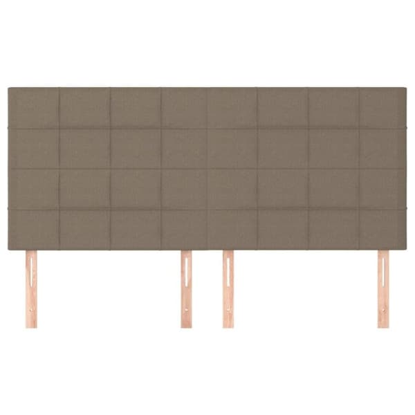 vidaXL sengegavle 4 stk. 100x5x78/88 cm stof gråbrun