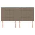 Miniatyrbillede 3 af 8: vidaXL sengegavle 4 stk. 100x5x78/88 cm stof gråbrun