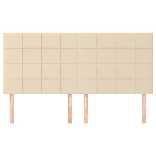 vidaXL sengegavle 4 stk. 100x5x78/88 cm stof cremefarvet
